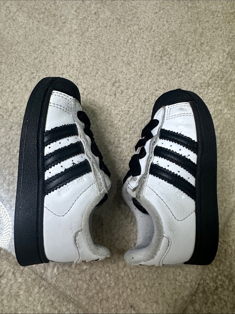 ADIDAS WHITE BLACK SHELL TOE SUPERSTAR ADIDAS LIMITED EDITION TODDLER SZ 7